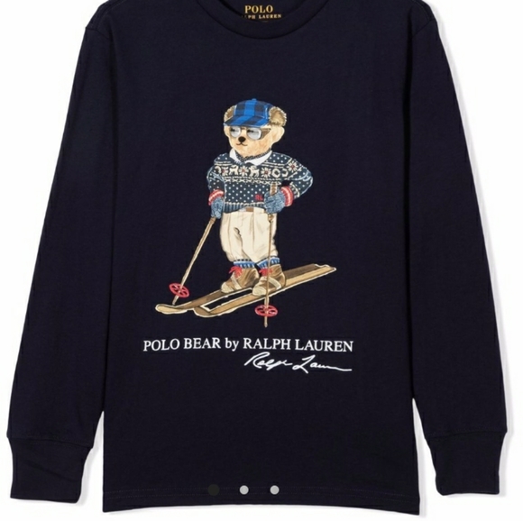 NWT Polo Ralph Lauren Boy's Classic Long Sleeves T-shirt - Navy - Picture 3 of 7